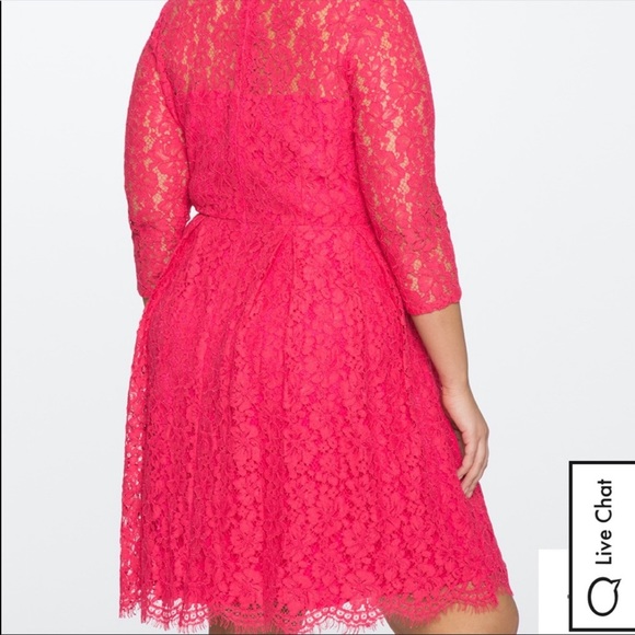 ELOQUII Lace Fit & Flare Dress - Picture 2 of 4